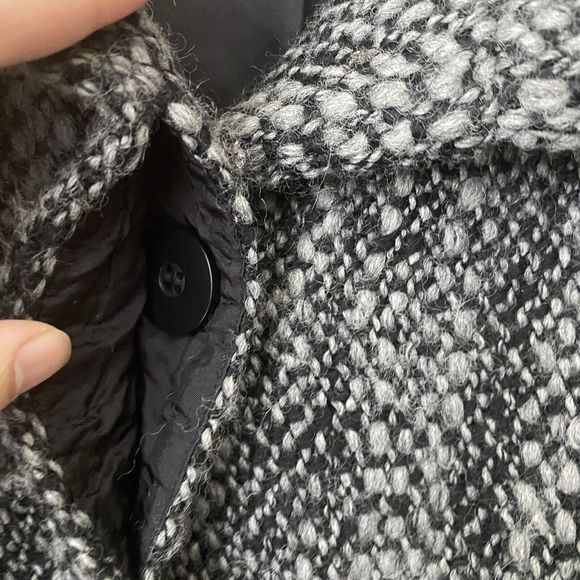 Eileen Fisher Jacket Womens Sz XL Wool Peacoat Tweed Button Front - Picture 4 of 8